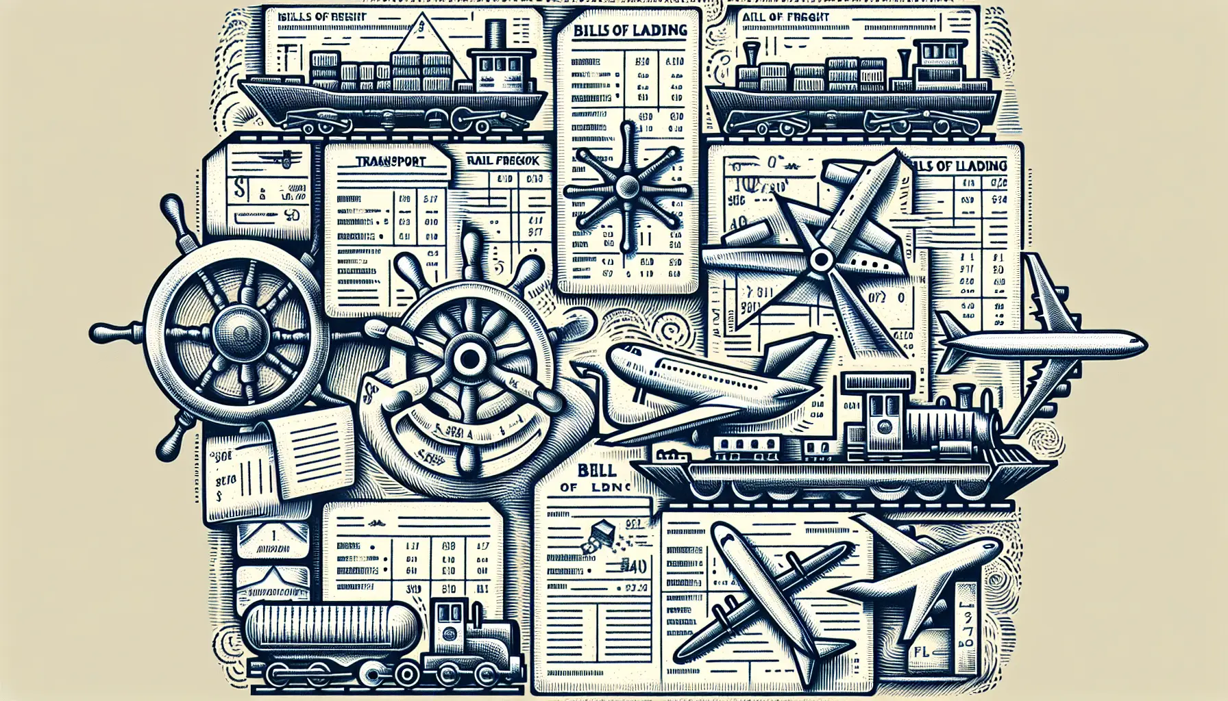 Illustration of different types of bills of lading