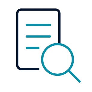 Invoice being examined line by line under a magnifier